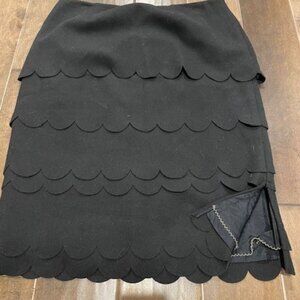 Maeve Black A-Line Tulip Cut Skirt Sz 8